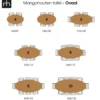 Mangohoutonline - Eettafel Tulsa Black 240x110cm Ovaal Zwart