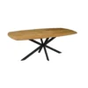 Mangohoutonline - Eettafel Vicenza Deens 240x110cm Ovaal Bruin