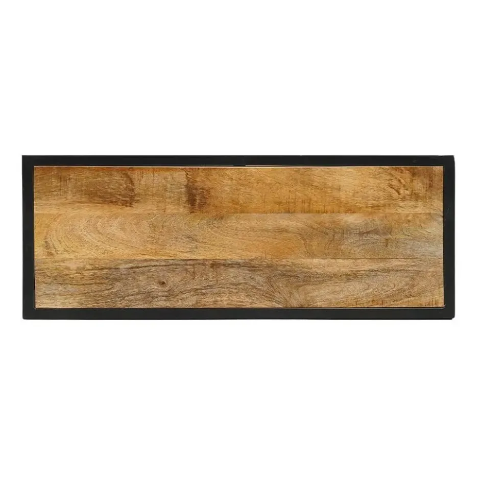 Mangohoutonline - Kapstok 78x30x85cm Rechthoekig - Bruin - Mahom