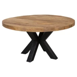 Mangohoutonline - Salontafel Glendale 90cm Rond - Bruin - Mahom
