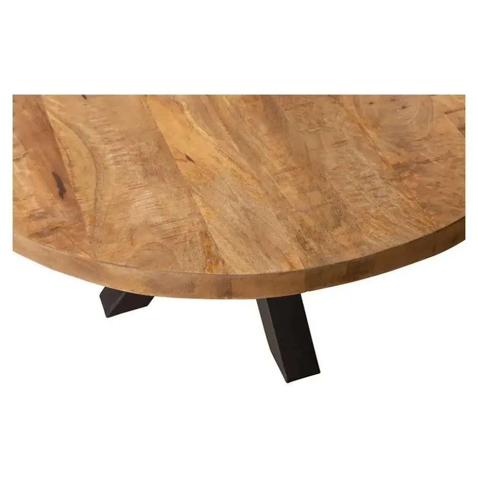 Mangohoutonline - Salontafel Glendale 90cm Rond - Bruin - Mahom