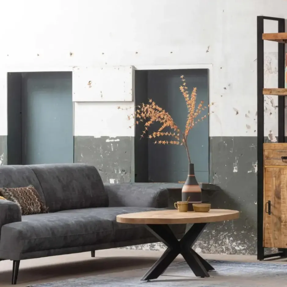 Mangohoutonline - Salontafel Tulsa Ovaal - Bruin - Mahom
