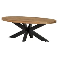 Mangohoutonline - Salontafel Tulsa Ovaal - Bruin - Mahom