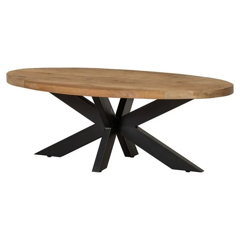 Mangohoutonline - Salontafel Tulsa Ovaal - Bruin - Mahom