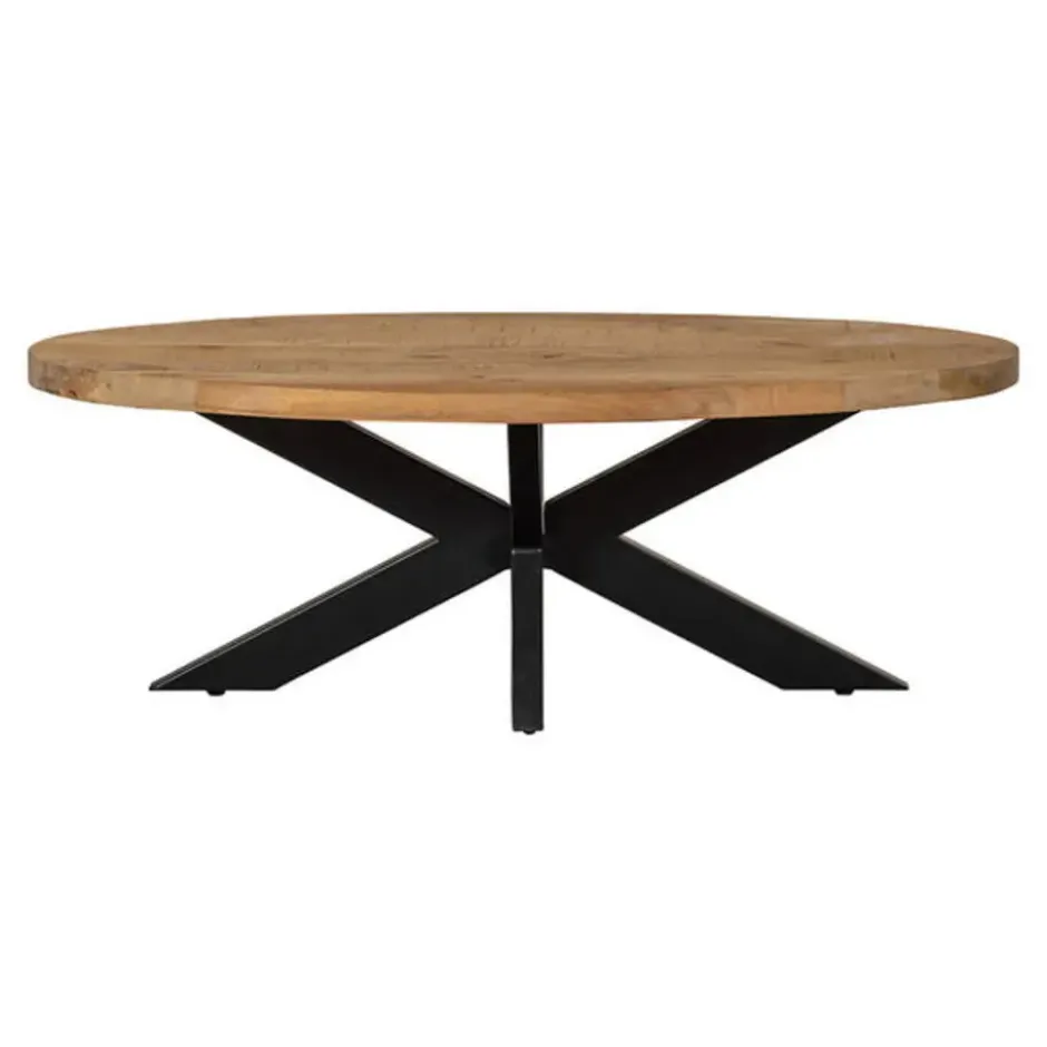 Mangohoutonline - Salontafel Tulsa Ovaal - Bruin - Mahom