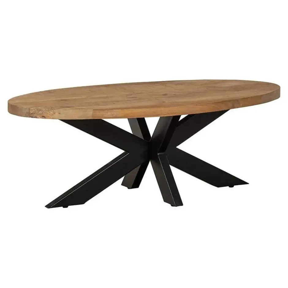 Mangohoutonline - Salontafel Tulsa Ovaal - Bruin - Mahom