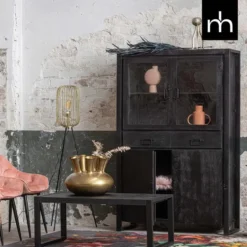 Mangohoutonline - Salontafel Britt Black 110cm Rechthoekig Zwart