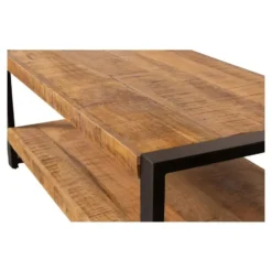Mangohoutonline - Salontafel Britt 2laags 110cm Rechthoekig Bruin