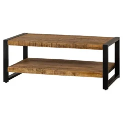 Mangohoutonline - Salontafel Britt 2laags 110cm Rechthoekig Bruin