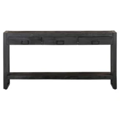 Mangohoutonline - Sidetable Britt Black 3 Lades 150cm Rechthoekig