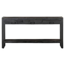 Mangohoutonline - Sidetable Britt Black 3 Lades 150cm Rechthoekig