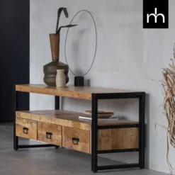 Mangohoutonline - TV Meubel Britt 150cm Rechthoekig - Bruin - Mahom