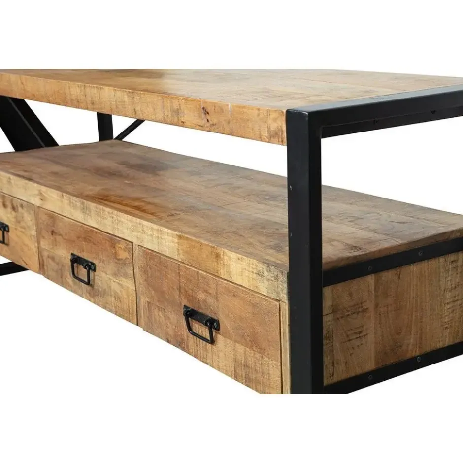 Mangohoutonline - TV Meubel Britt 150cm Rechthoekig - Bruin - Mahom