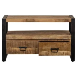 Mangohoutonline - TV Meubel Britt 120cm Rechthoekig - Bruin - Mahom