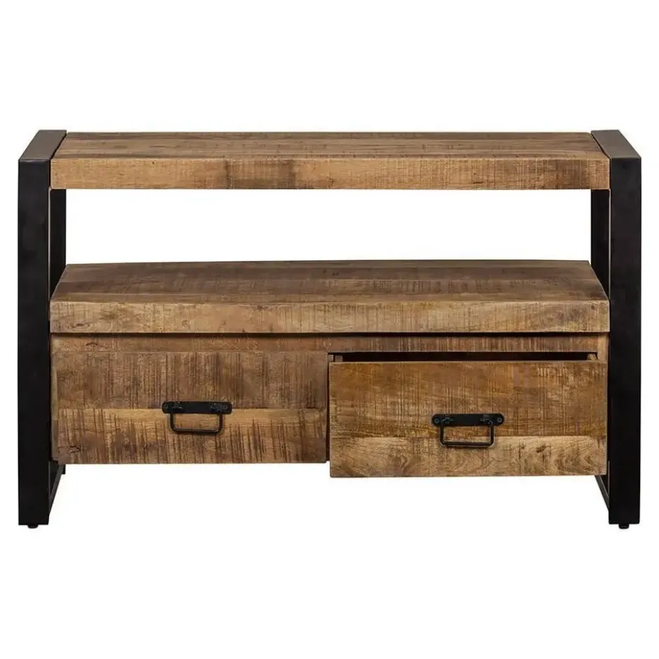 Mangohoutonline - TV Meubel Britt 100cm Rechthoekig - Bruin - Mahom