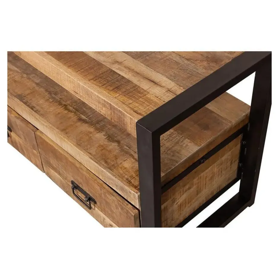 Mangohoutonline - TV Meubel Britt 100cm Rechthoekig - Bruin - Mahom