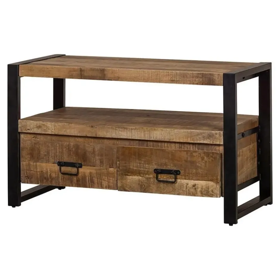 Mangohoutonline - TV Meubel Britt 100cm Rechthoekig - Bruin - Mahom