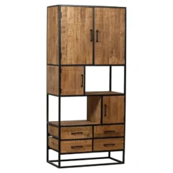 Mangohoutonline - Vakkenkast San Antonio 90cm Rechthoekig Bruin