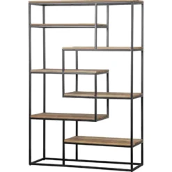 Mangohoutonline - Vakkenkast Chicago 120cm Rechthoekig - Bruin - Mahom