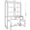 Mangohoutonline - Vitrinekast Britt 115cm Rechthoekig - Bruin - Mahom