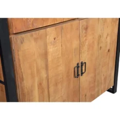 Mangohoutonline - Vitrinekast Britt 115cm Rechthoekig - Bruin - Mahom