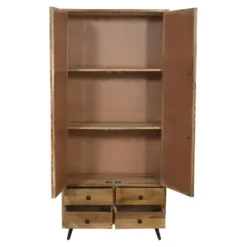 Mangohoutonline - Wandkast Alamo 90cm Rechthoekig - Bruin - Mahom