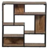 Mangohoutonline - Wandrek Vierkant 60x60cm Vierkant - Bruin - Mahom
