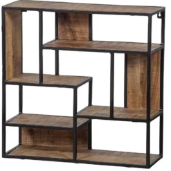 Mangohoutonline - Wandrek Vierkant 60x60cm Vierkant - Bruin - Mahom