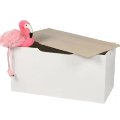 MARBEAUX Opbergbox met Deksel Opberger Speelgoedbak 80x40cm Wit Opbergdoos