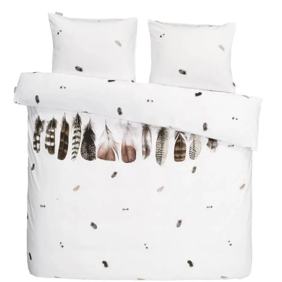 Marjolein Bastin dekbedovertrek Wild Feathers - wit - 240x200/220 cm