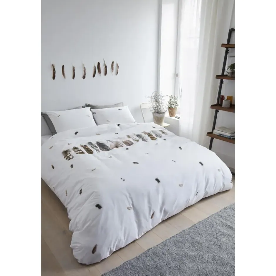 Marjolein Bastin dekbedovertrek Wild Feathers - wit - 240x200/220 cm