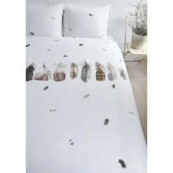 Marjolein Bastin dekbedovertrek Wild Feathers - wit - 240x200/220 cm