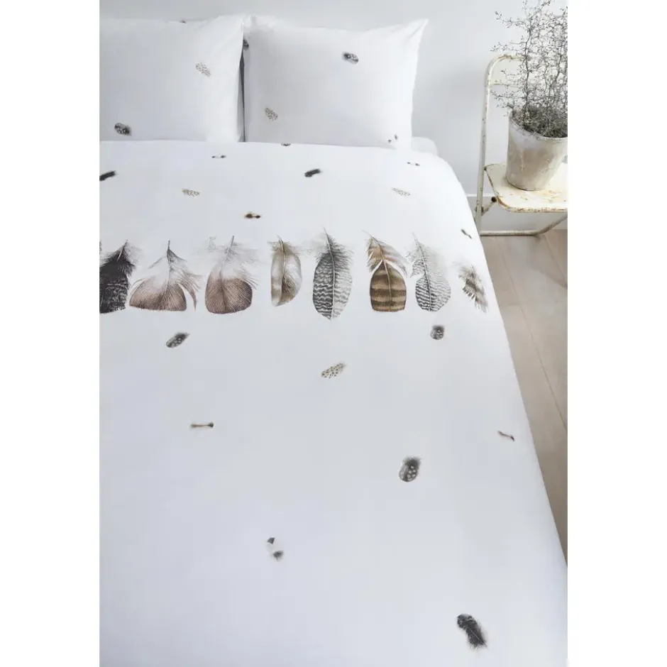 Marjolein Bastin dekbedovertrek Wild Feathers - wit - 240x200/220 cm