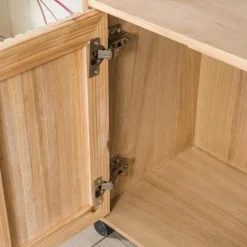 Massief houten bijzettafel