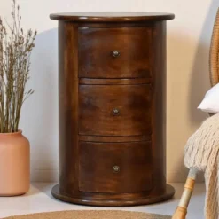 Massief Houten Eiken Trommel met Ladekast