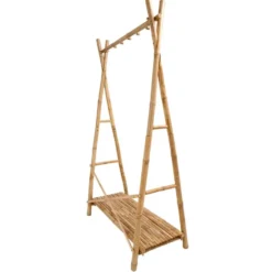 Massief houten garderobe/kledingrek