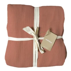Matt & Rose Dekbedovertrek - Terracotta - 140 x 200 + 65 x 65cm - Mousseline
