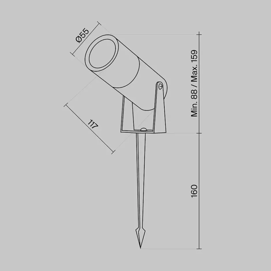 Maytoni Outdoor - Landschapsverlichting Bern - Wit - Ø5,5