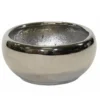 Mega Collections Bloempot Emperor - rond - zilver - D33 x H17 cm