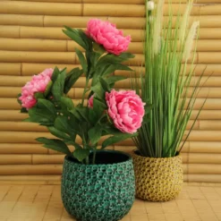Mega Collections bloempot Pebblo - druppels - D17 x H15 cm