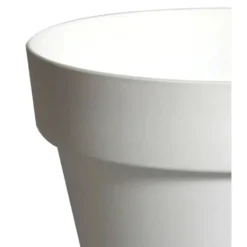 Mega Collections Plantenpot/bloempot - kunststof - wit - D29 cm