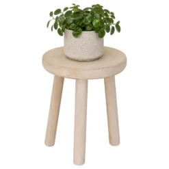 Mega Collections Plantenpot verhoger - hout - D35 x H45 cm