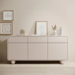 Meubella - Anobo - Dressoir - Beige - 160x39x75 cm