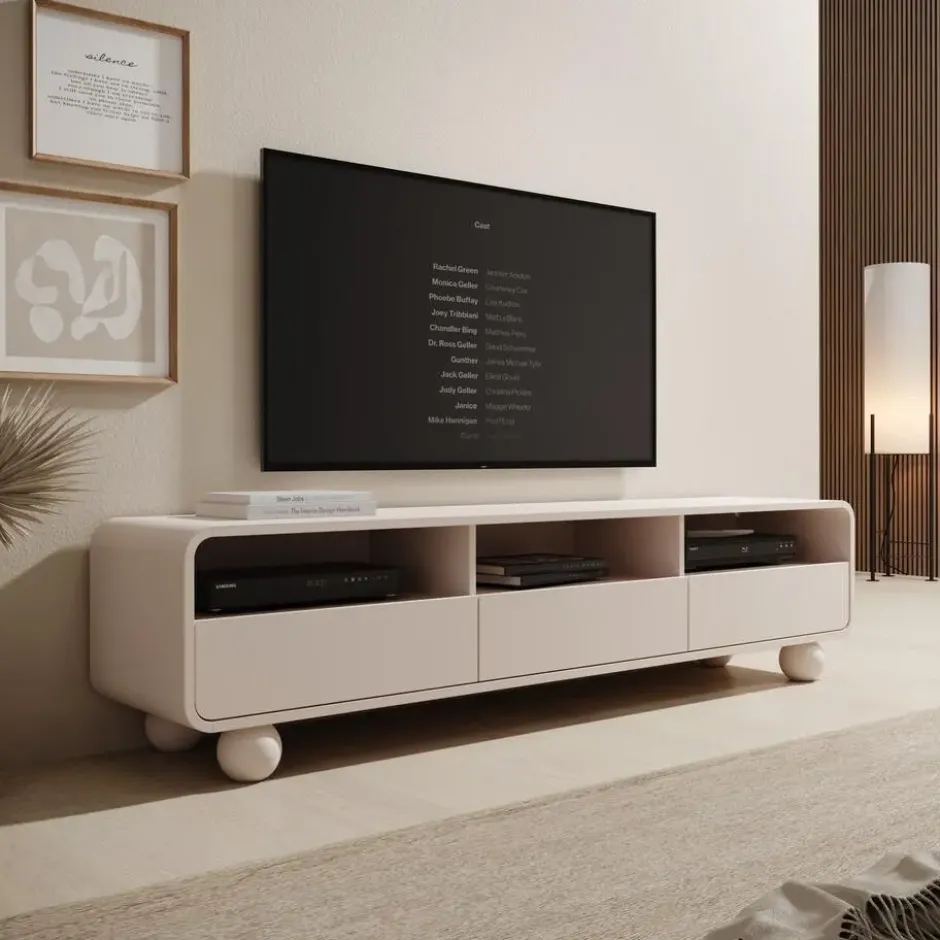 Meubella - Anobo - TV-Meubel - Beige - 180 cm
