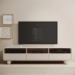 Meubella - Anobo - TV-Meubel - Beige - 180 cm
