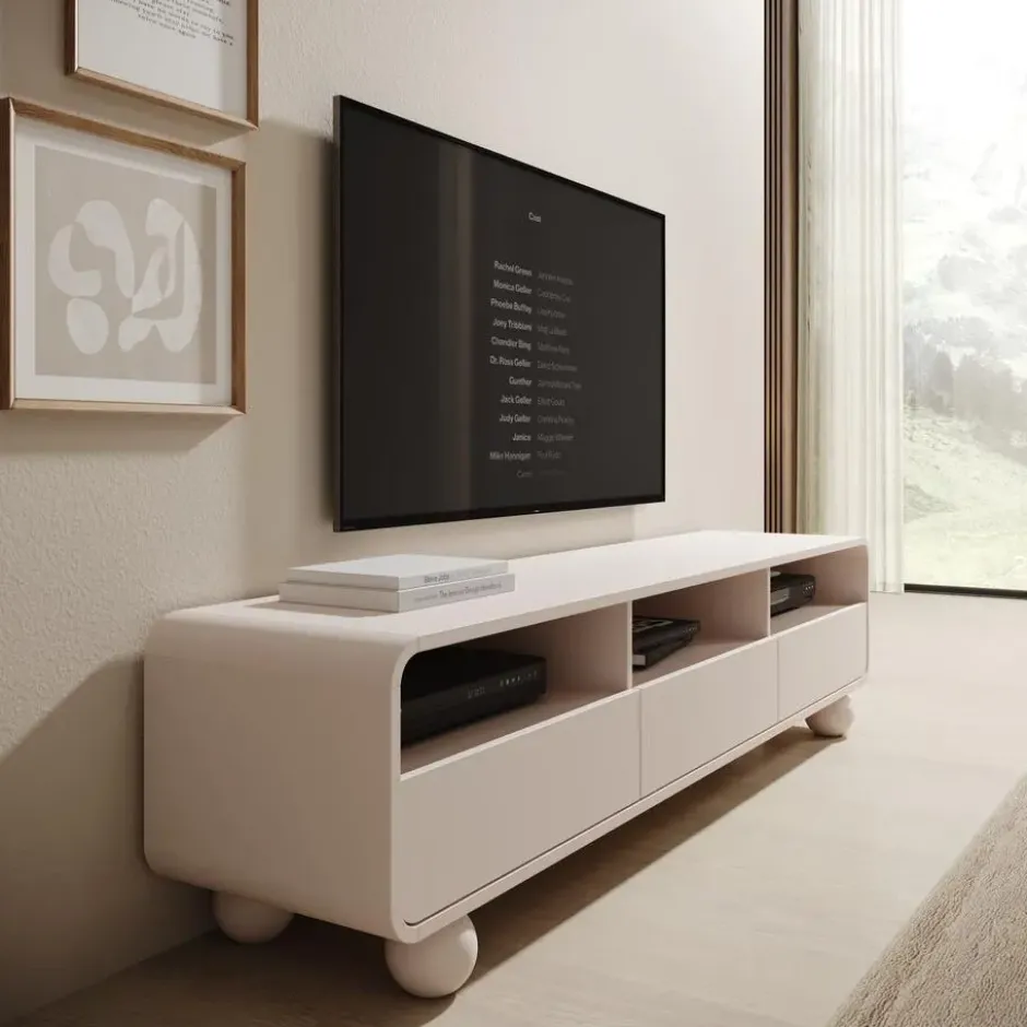 Meubella - Anobo - TV-Meubel - Beige - 180 cm