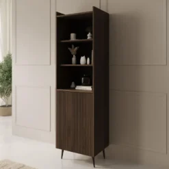 Meubella - Asty - Boekenkast - Donker eiken - 52x41x180 cm