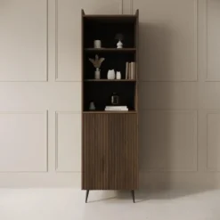 Meubella - Asty - Boekenkast - Donker eiken - 52x41x180 cm