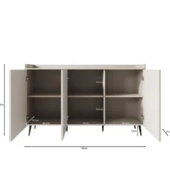 Meubella - Asty - Dressoir - Beige - 150x41x92 cm