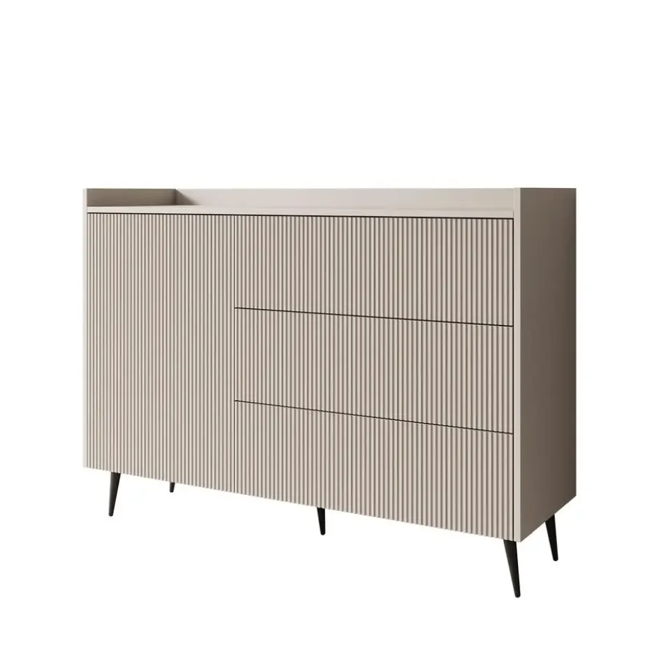Meubella - Asty - Dressoir - Beige - 126x41x92 cm
